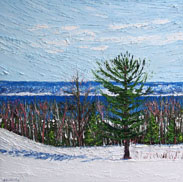 Bertrand Tremblay, oeuvre "Le fleuve, le fleuve...", huile sur toile, 24" x 24", 2009, photo © Bertrand Tremblay 2009