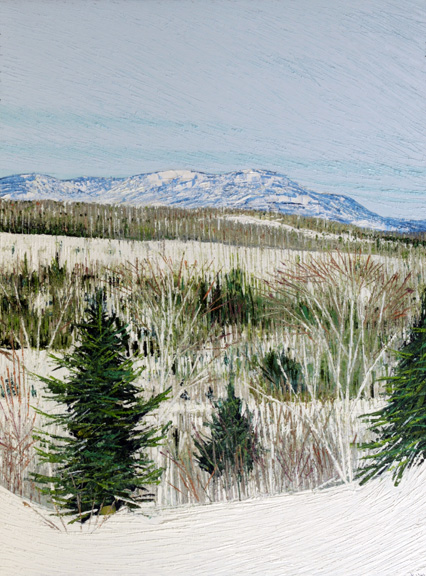 Bertrand Tremblay, oeuvre "Mon pays d’en arrière Charlevoix", huile sur toile, 48" x 36", 2008, photo © Bertrand Tremblay 2008
