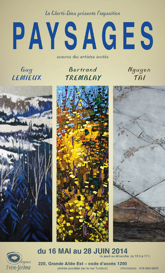 Affiche - exposition Paysages - © Clarté-Dieu 2014